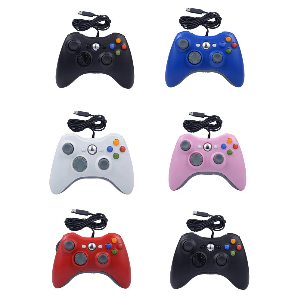 Wired Game Controller for Xbox 360 with Dual-Vibration,Compatible with Xbox 360/360 Slim&PC Windows 7,8,10,11