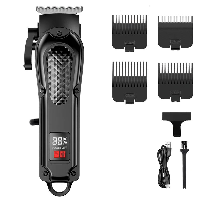 Electric Hair Clipper Bald Head Grooming Tool Self-Shaving Reasoning Barber Machine for Professional And Home Use