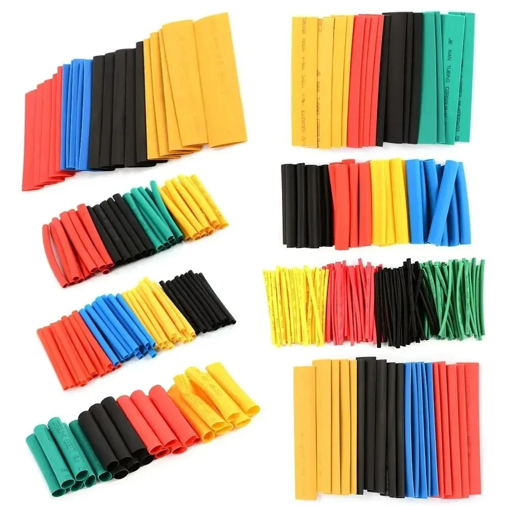 580PCS 2: 1 Cable Shrink Tube Kit Heat Assorted Pack Thermoretractile Insulation Sleeving Cable Wire Shrink Wrapping for DIY