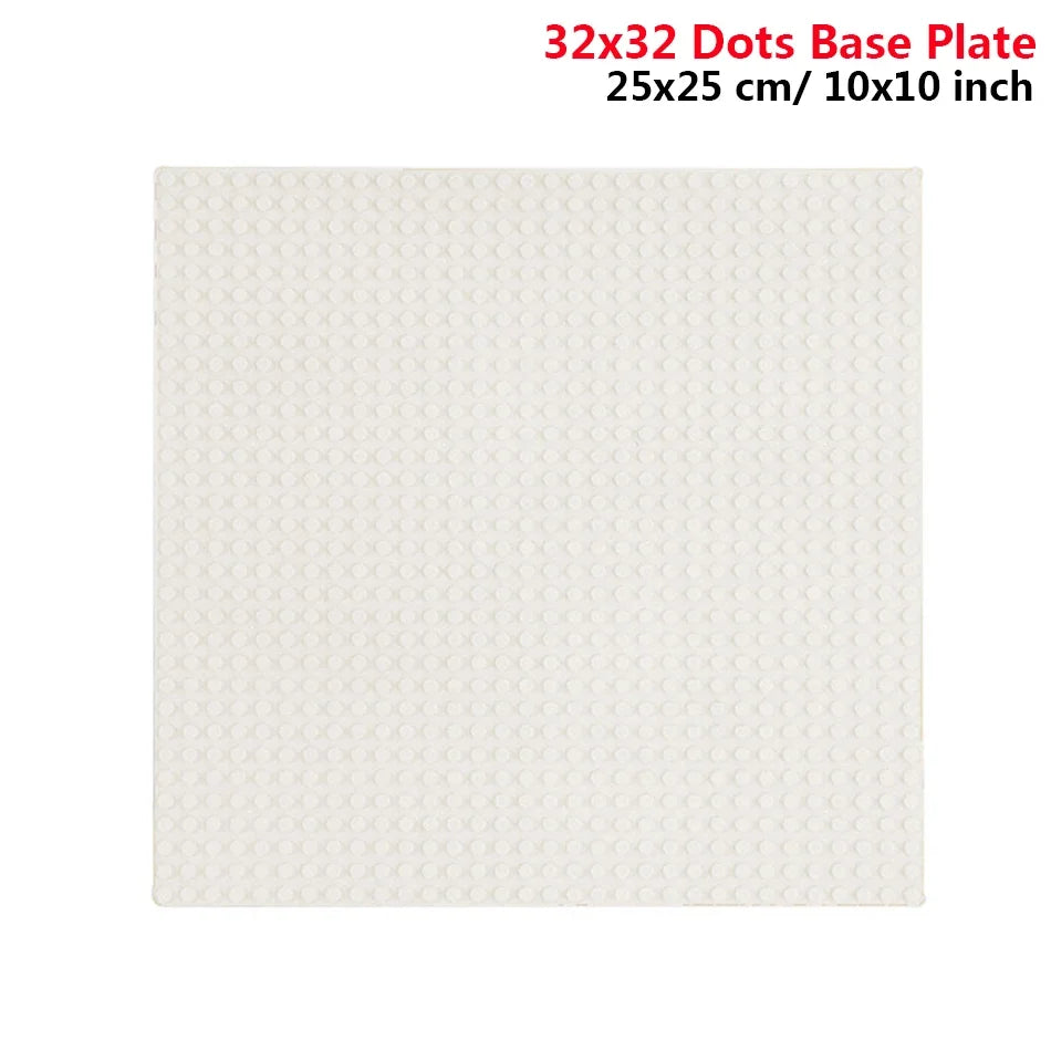 25.5*25.5cm 32x32 Baseplate Classic Building Blocks Base Plate Bricks Parts Compatible Building Blocks Teenagers Bricks Toys