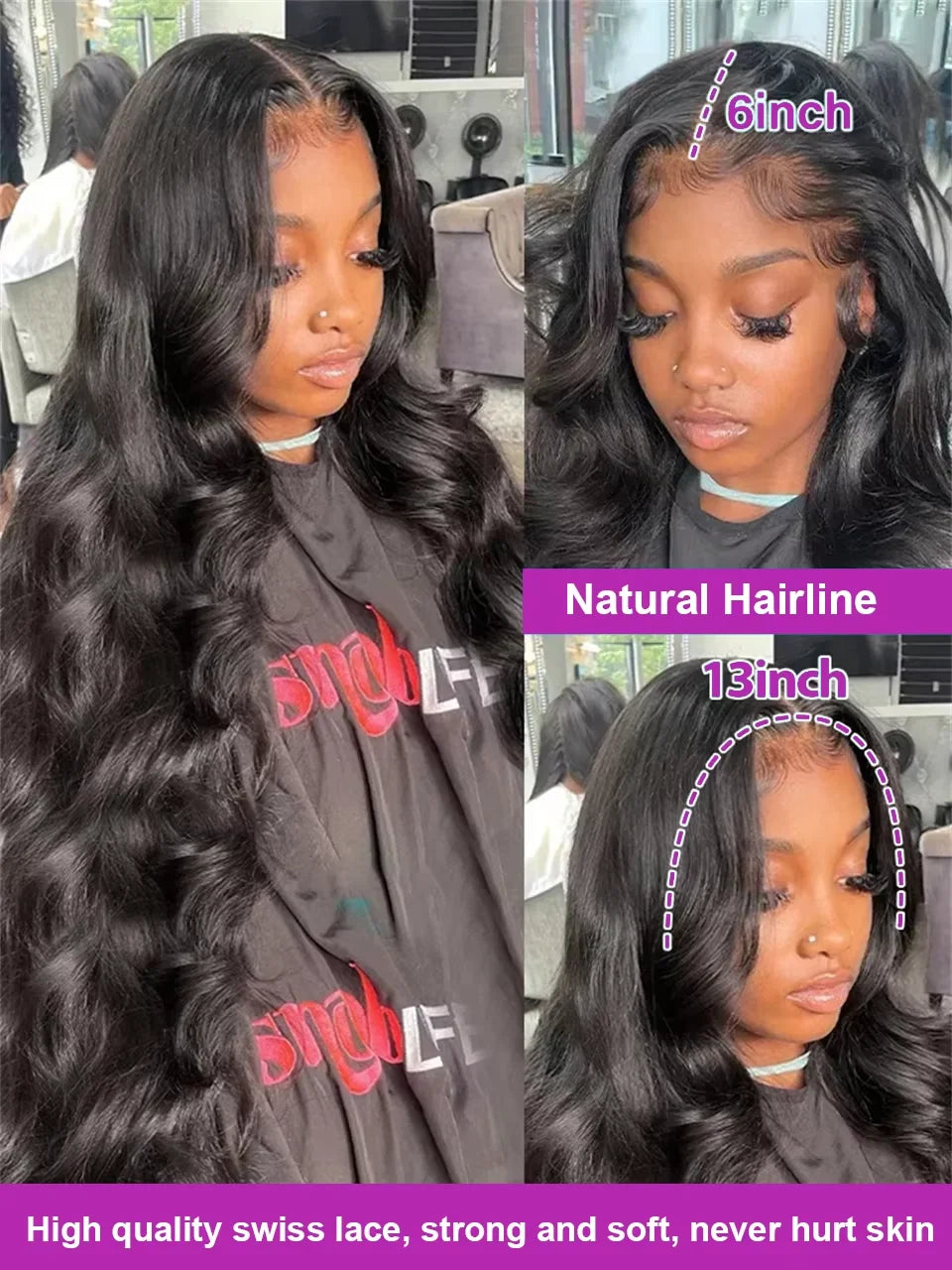 Wet And Wavy Lace Frontal Perücke Echthaar 13x6 Roh HD Transparent Body Wave Echthaarperücken 40 Zoll 13x5 Lace Front Perücke für Frauen