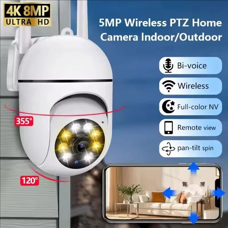 3MP WiFi Camera Home PTZ IP Camera Auto Tracking Security CCTV Camera Color Night Audio Wireless Surveillance Camera - Shoppiline