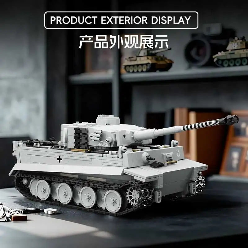 1544 Teile WWII Deutsche Armee PANZER VI TIGER SO4 Panzer Zweiter Weltkrieg Bausteine Steine Sammlermodell Lernspielzeug Geschenke