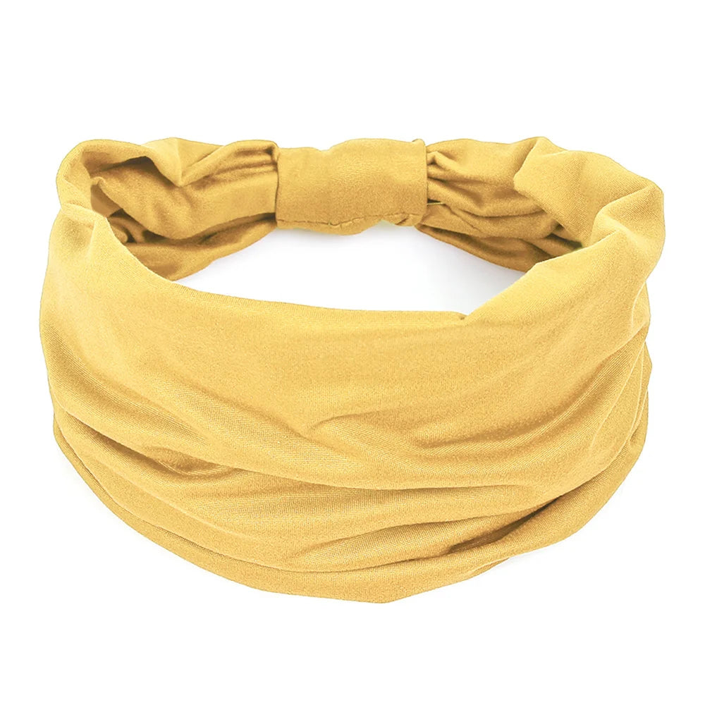 Bandeaux larges pour femmes, antidérapants, doux, élastiques, pour yoga, course, sport, entraînement, gym, turbans, bandanas