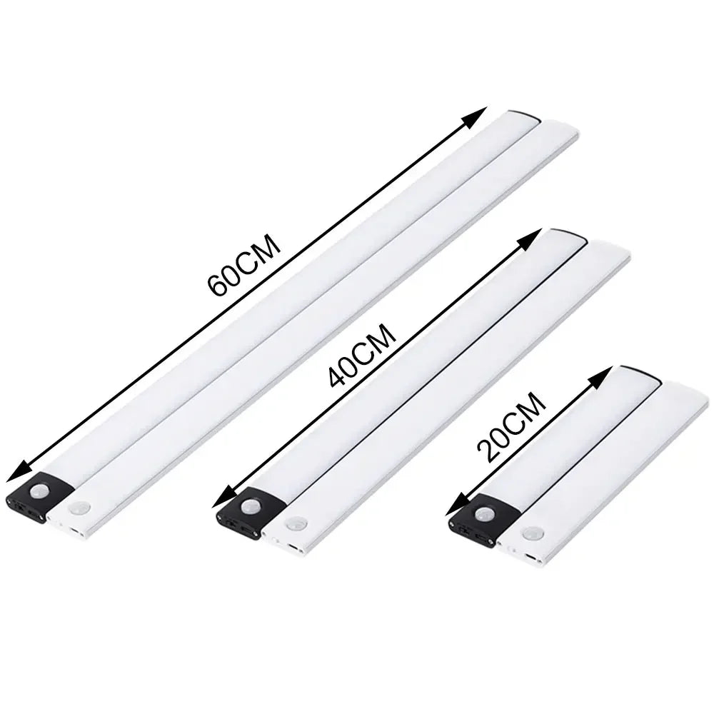 10/20/30/40/50cm 3 in 1 Under Cabinet Lights LED Motion Sensor Light for Cupboard Bedroom Wardrobe Closet Indoor Night Light