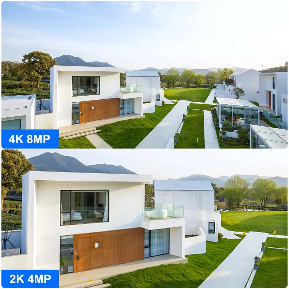 8MP 4K WiFi Solar Camera Outdoor Wireless CCTV Surveillance Camera With Solar Panel Dual Lens PTZ IP Cam Security Protection - Shoppiline