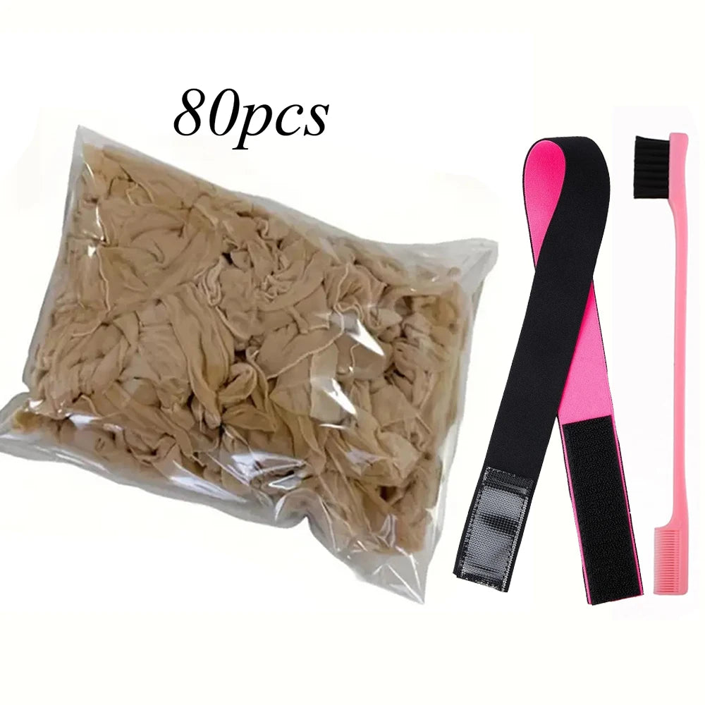 Wholesale New High Quality HD Transparent Wig Cap Nylon Stocking Caps Bulk Elastic wig cap Wig tool for Lace Front Wigs Women ﻿