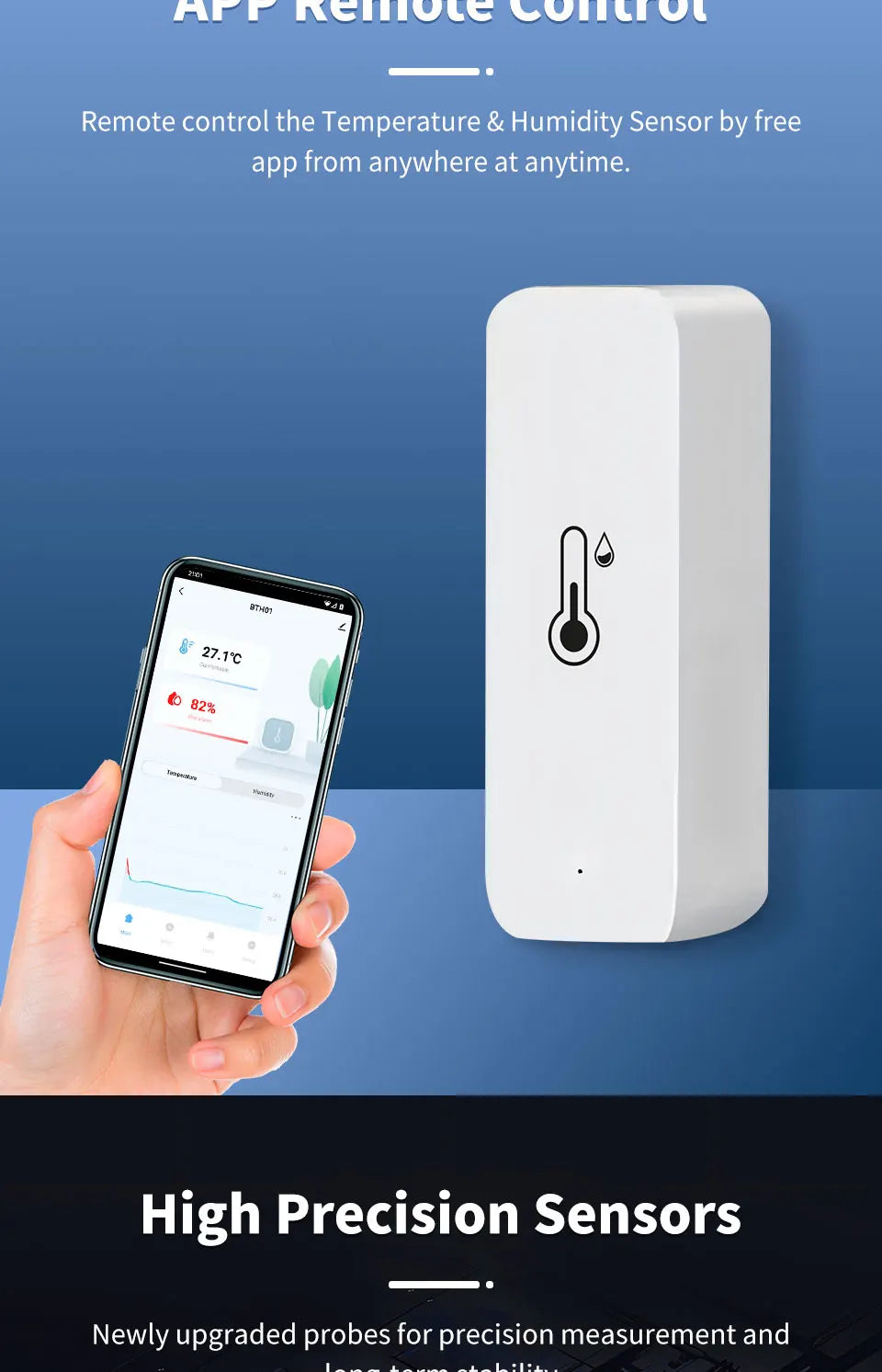 Tuya Smart WiFi Temperatur-Feuchtigkeitssensor Indoor-Hygrometer Thermometer APP Fernüberwachung kompatibel mit Alexa Google