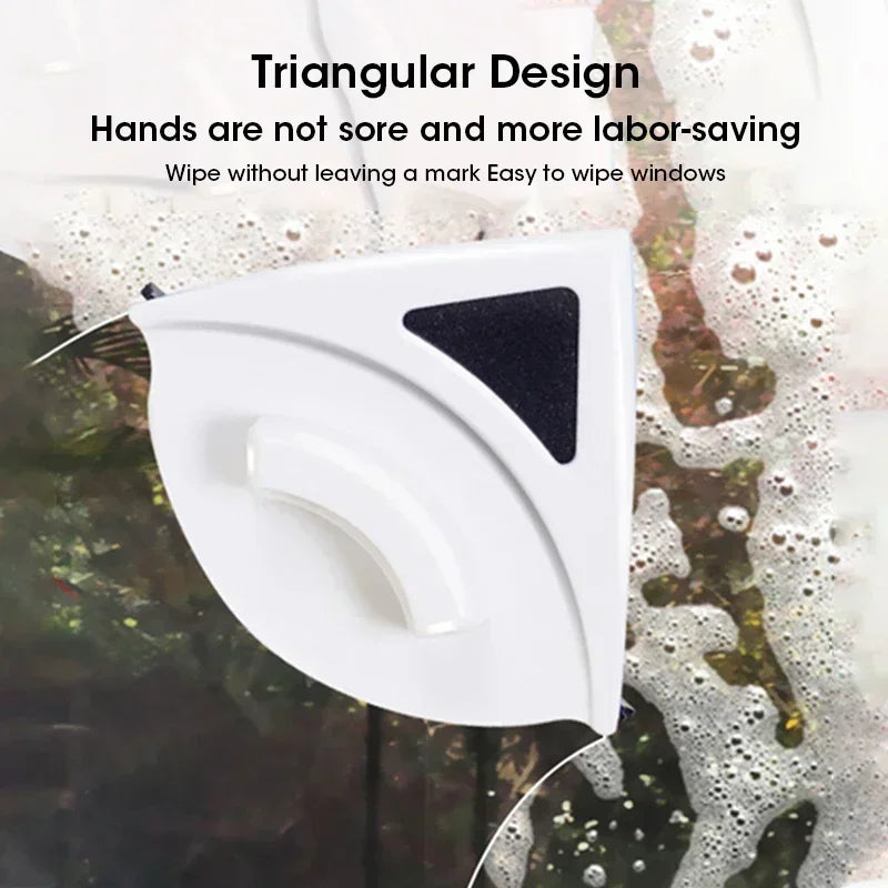 Dual Sided Magnetic Glass Cleaner High Rise Window Wiper With Automatic Drainage System For Home Office Multi Surface Cleaning