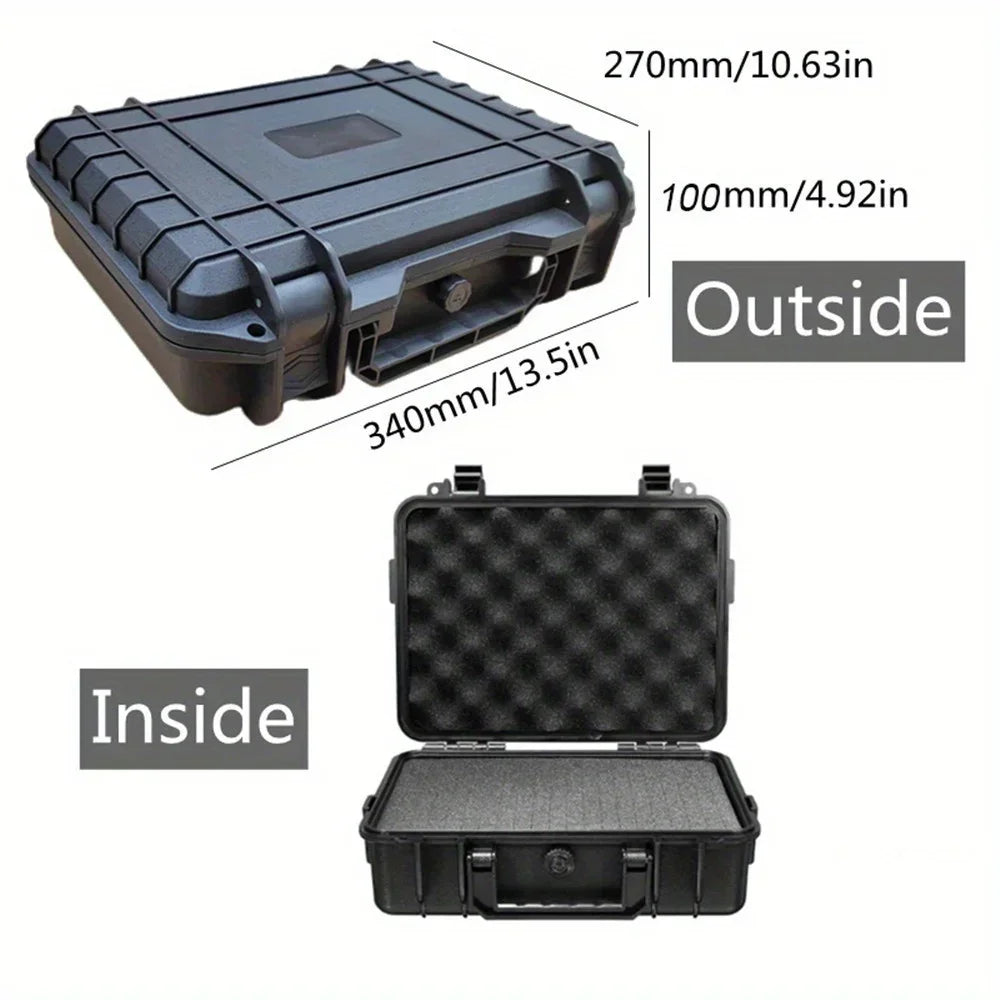 Waterproof Hard Carry Case Bag Toolbox With Pre-cut Sponge Storage Box Safety Protector Organizer Hardware Box Impact Resistant - Shoppiline