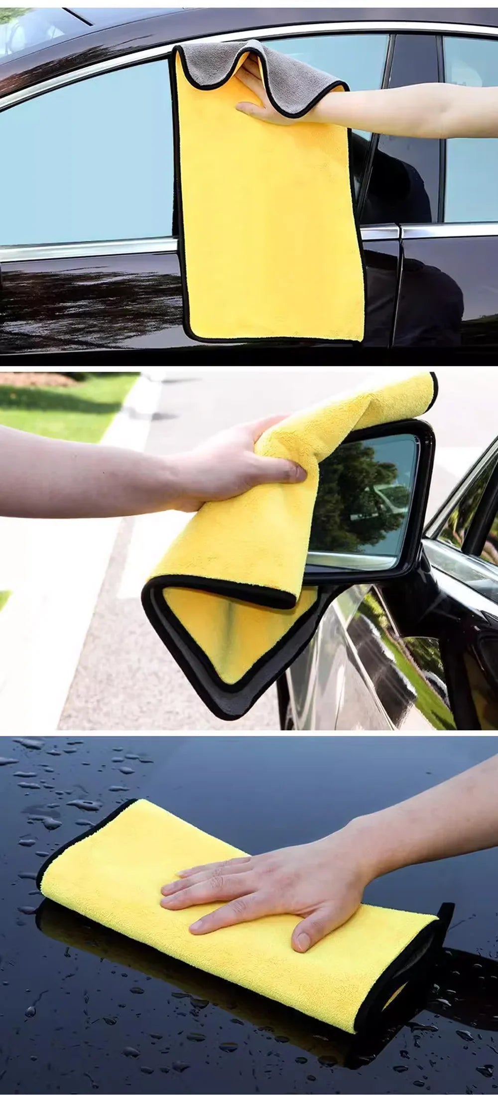 3/5/10Pcs Car Wash Microfiber Towel 30*30CM Car Cleaning Drying Cloth  Care Cloth Car Wash Towel  Kitchen Towel
