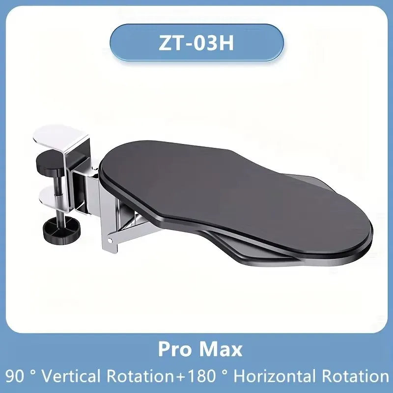 Computer Arm Rest For Desk Adjustable Ergonomic Wrist Rest Support For Keyboard Armrest Extender Rotating Mouse Pad Holder
