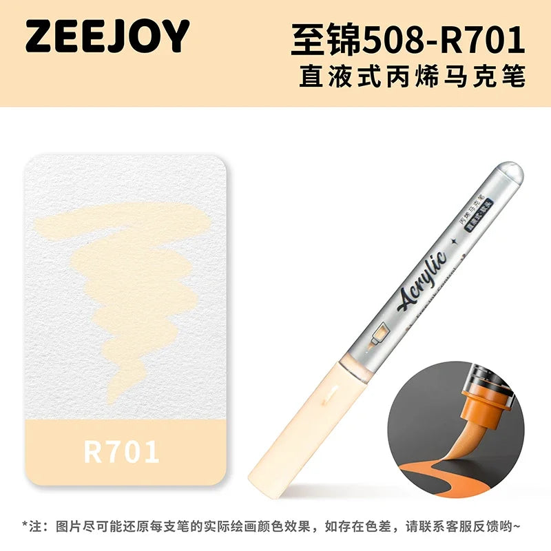 ZEEJOY 120/12/1 Colors Direct Liquid Acrylic Marker Pens Waterproof Pen Soft Brush Nib for Manga School Art Supplies Stationery