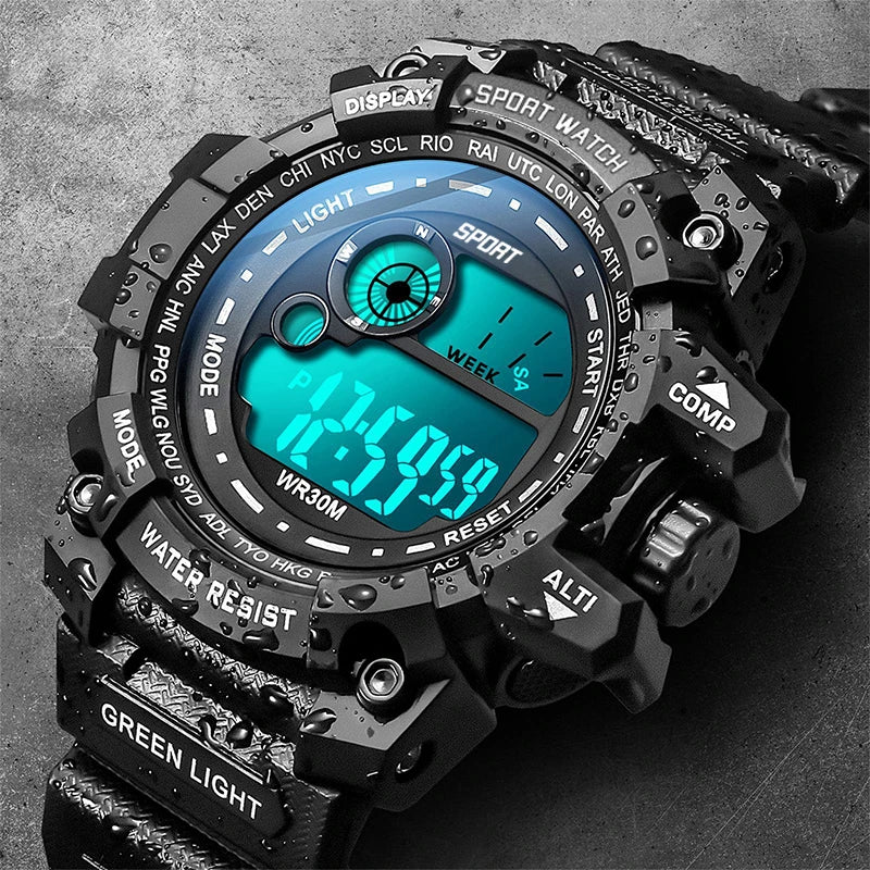 Neue Herren-LED-Digitaluhren Leuchtende Mode-Sport-Wasserdichte Uhren Für Mann Datum Armee Militäruhr Relogio Masculino