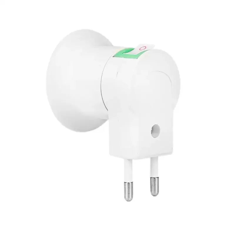 E27 LED Light Lamp Bulbs Socket Base Holder EU/US Plug Adapter ON/OFF Switch White bulb holder