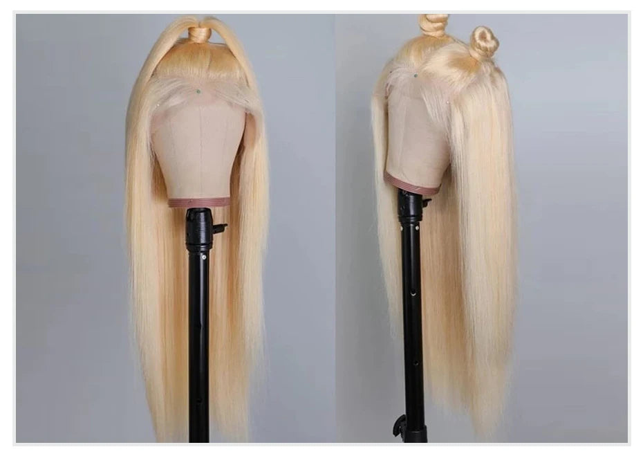 13x4 13x6 360 HD Transparent 613 Honigblond Farbe Spitze Front Echthaar Perücken für Frauen Rohes brasilianisches glattes Lace Frontal Perücke