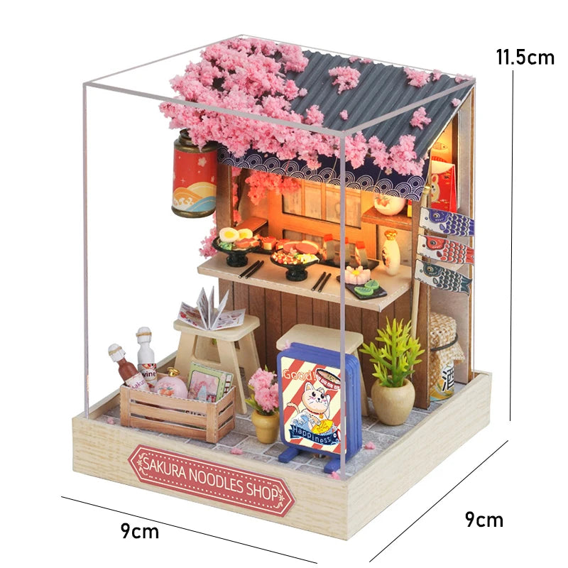 Kitten Mini Doll House 3D Puzzle Assembly Model Building Kit Creative Room Bedroom Decoration With Furniture Wooden Crafts Gifts - Shoppiline