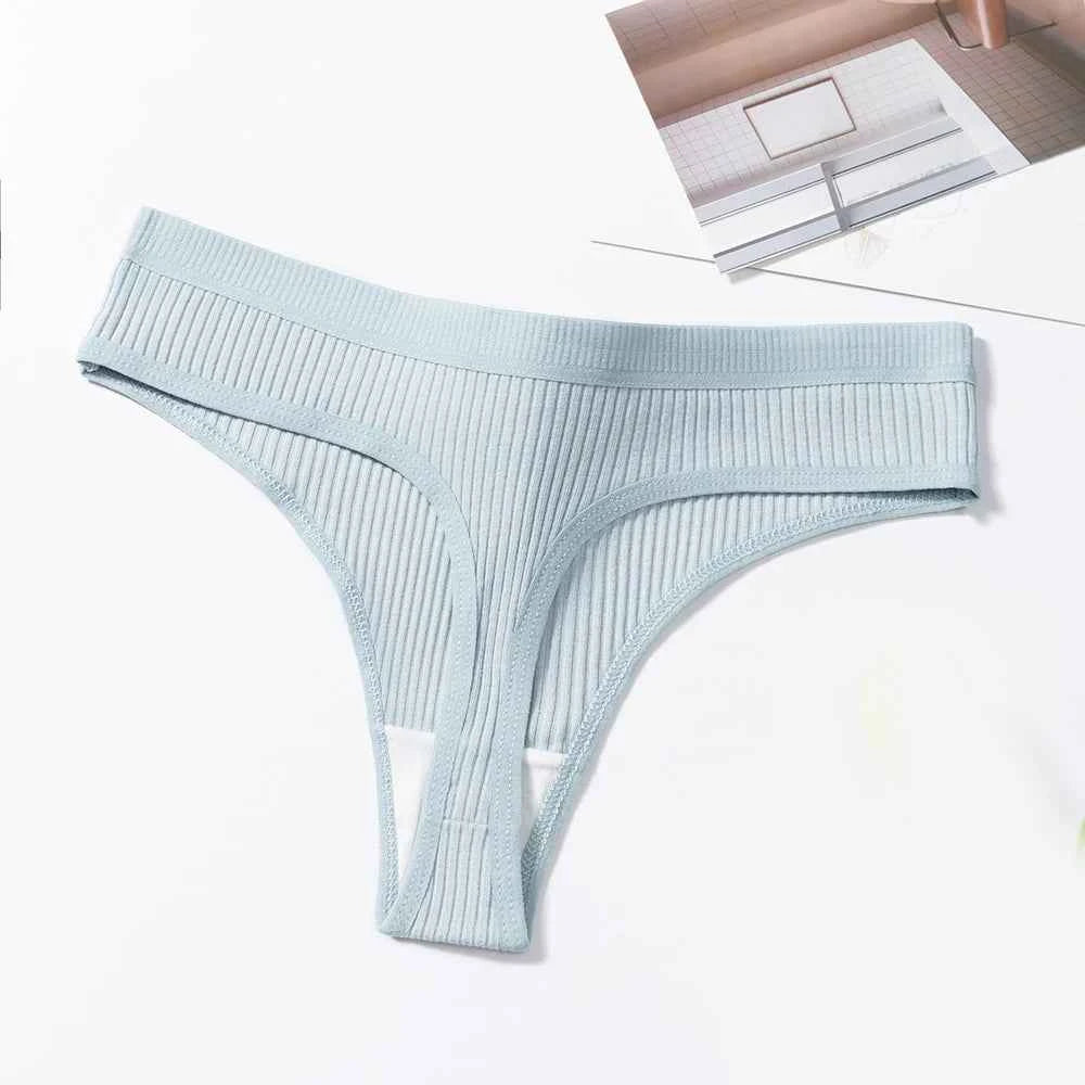 3Pcs/Set Thongs Women's Panties Striped Briefs Girls Solid Color Elastic Underwear Female Sexy Lingeries Hot Comfort G-string