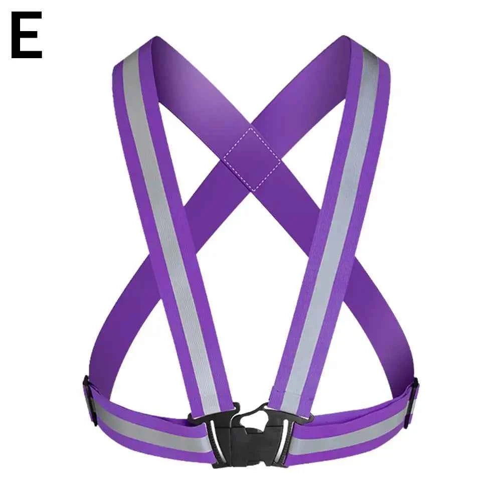 New Highlight Reflective Straps Night Running Riding Clothing Vest Adjustable Safety Vest Elastic Band For Adults and Children