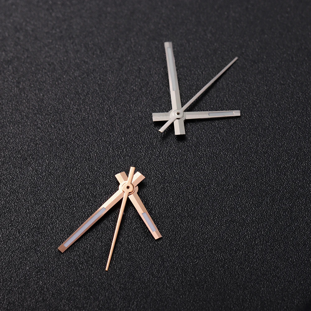 Modified Watch Hands Green Luminous Logbook Needle Silver Gold Rose Watch Accessories for NH35/NH36/4R/7S Movement