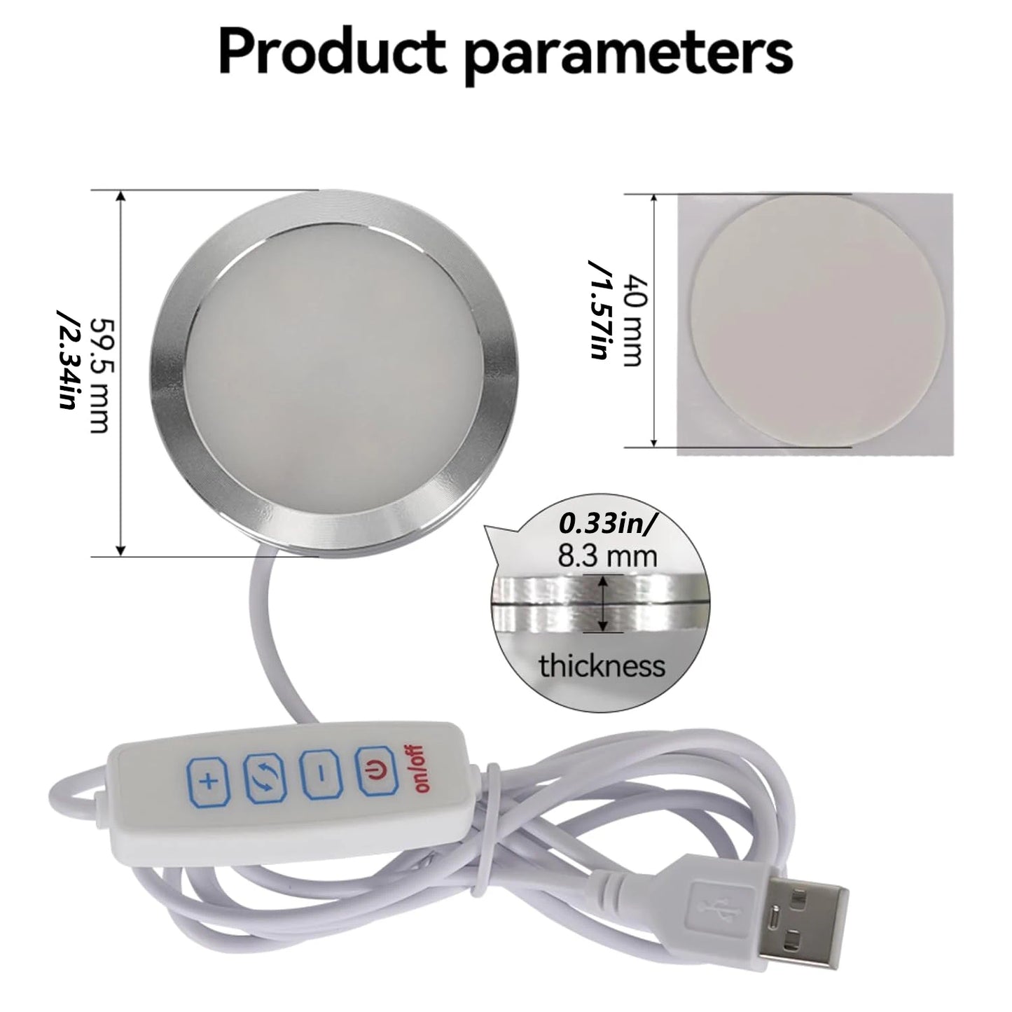 For Bambu Lab Led Lamp Kit Adjustable Light Kit Led Light Parts Hardware DIY Model white /cold/warm light Without Lamp shell 001