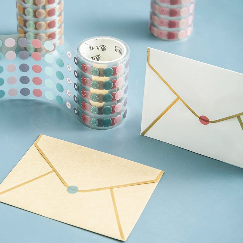 60mm*3m Dot Washi Tape for Diary Scrapbooking DIY Deco Junk Journal Creative Stationery School Supplies Masking Tapes