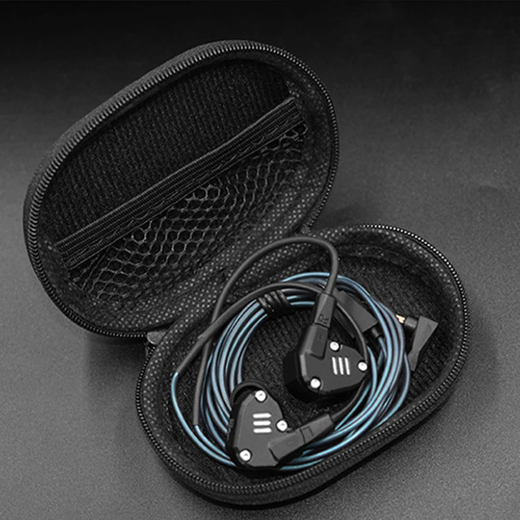 Earphone Storage Bag Square Headset Box Indoor Outdoor Travelling Earphones Storaging Case Accessories with Zipper