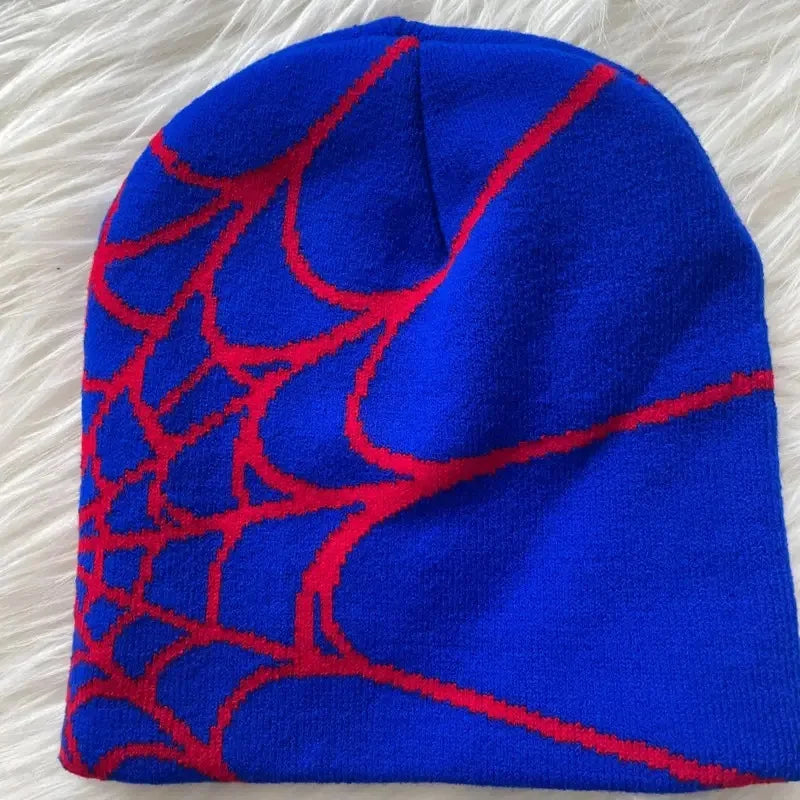 Spider Web Pattern Jacquard Knit Hat, Autumn/winter, Warm, Y2k Style, Fashionable, Unisex, Suitable For Outdoor Activities, Hall