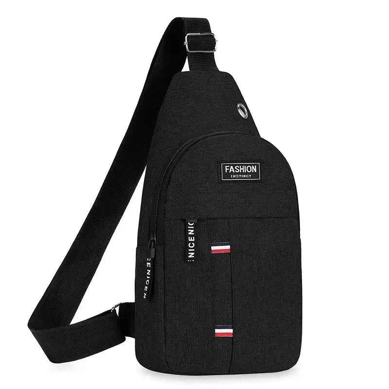 HOMEFISH Chest Bag Men's One Shoulder Crossbody Bag Large Capacity Outdoor Sports And Leisure Fashion Small Shoulder Bag Large