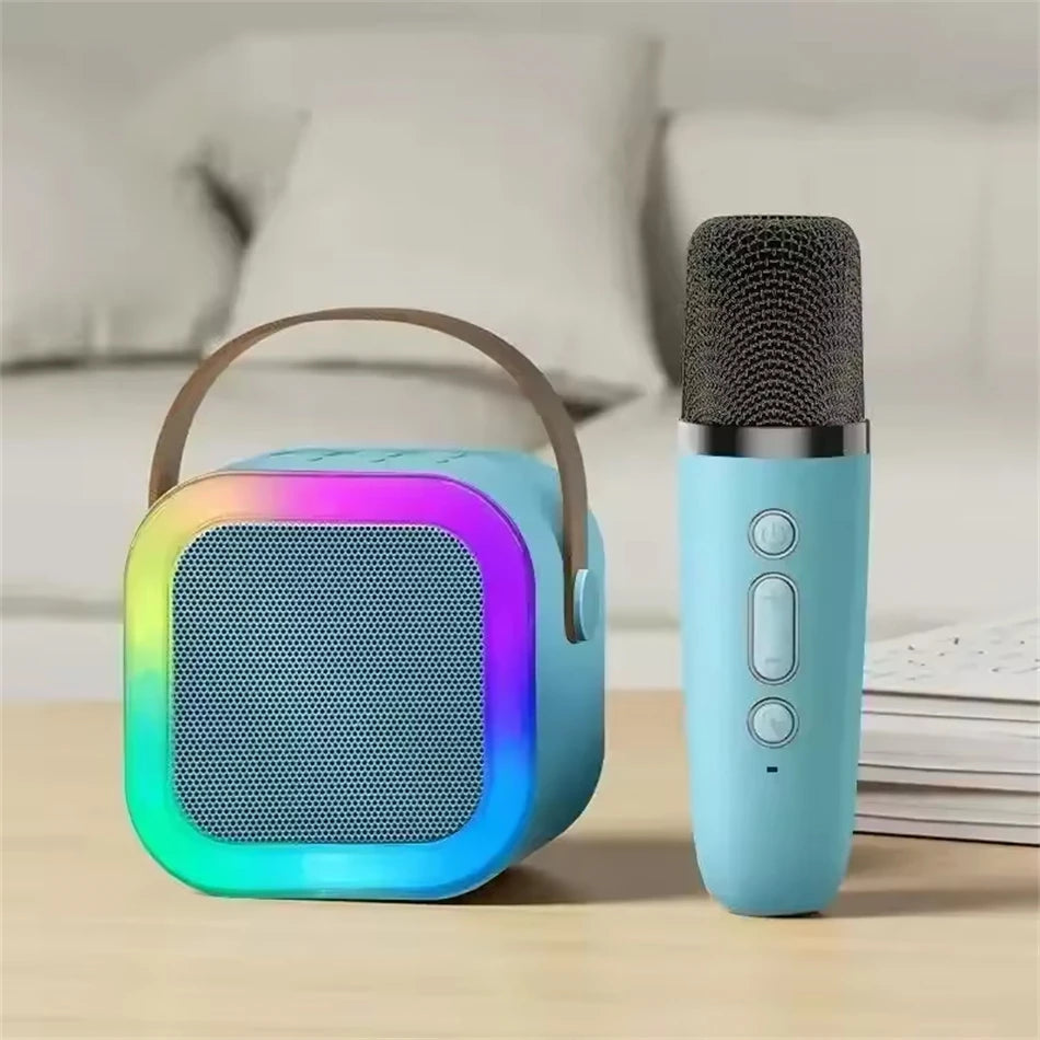 New Hot K12 Bluetooth Speaker Portable Home Cute Karaoke Mini Wireless Audio with Microphone K Song Family Singing Machine