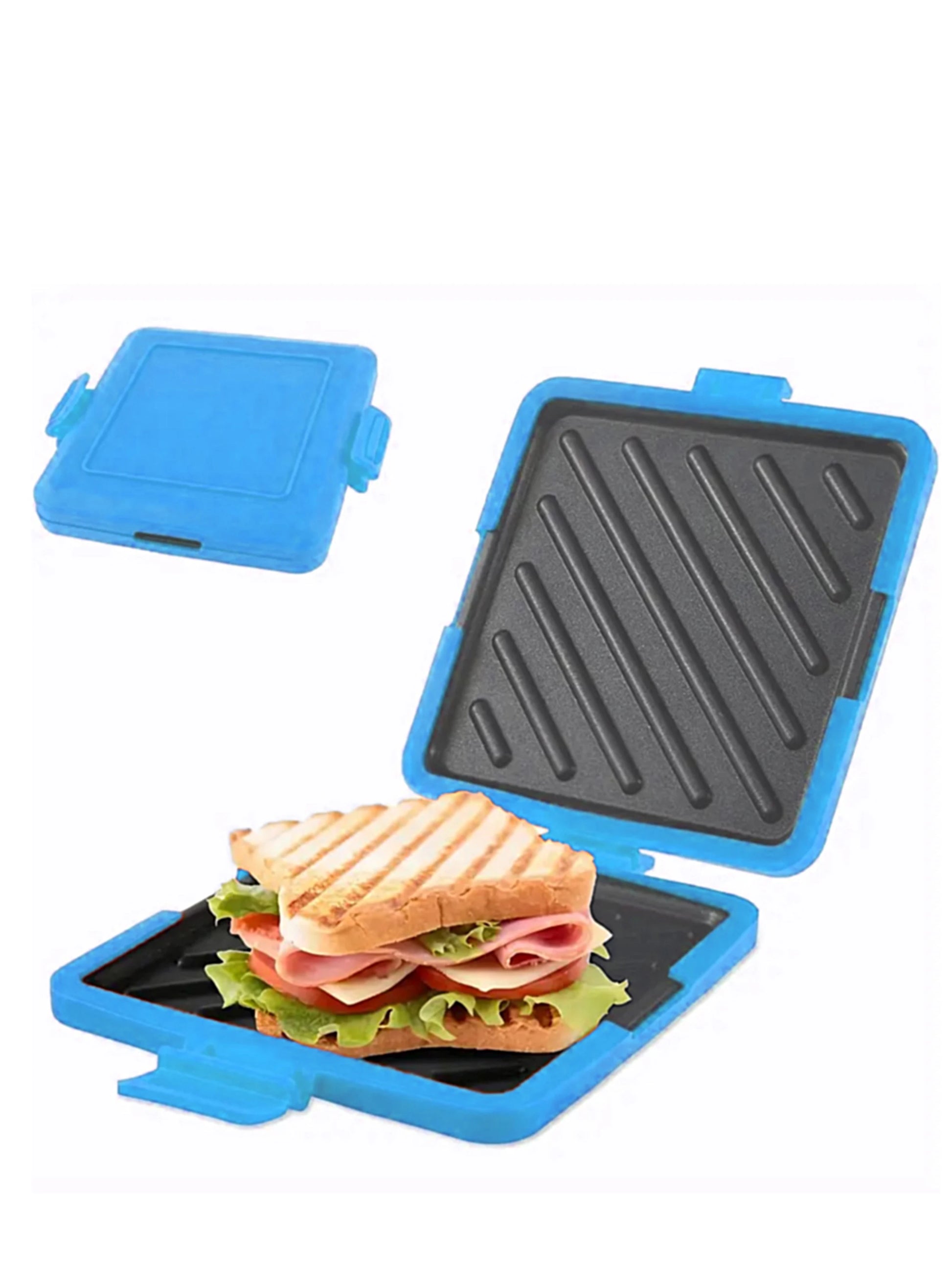 1pc Food Grade Silicone Easy-to-Use Microwave Sandwich Maker with Adjustable Silicone Straps Quick, Even Cooking for Crispy Toas - Shoppiline