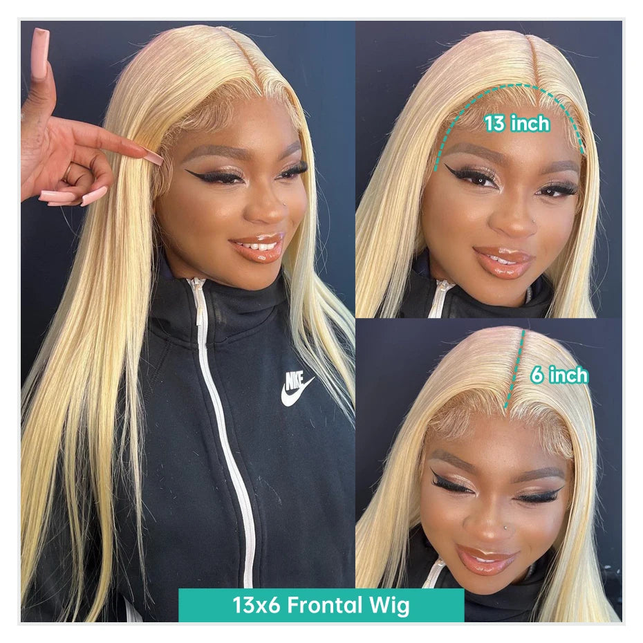 13x4 13x6 360 HD Transparent 613 Honigblond Farbe Spitze Front Echthaar Perücken für Frauen Rohes brasilianisches glattes Lace Frontal Perücke