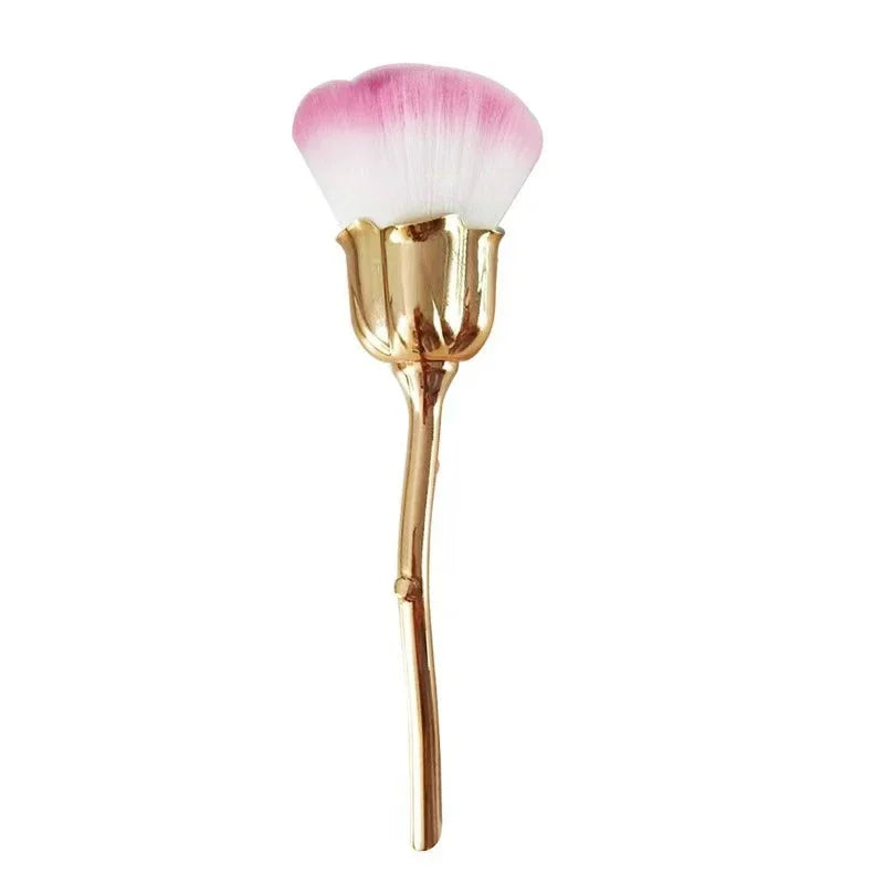 Rose-shaped Soft Brush For Manicure Nail Art Dust Brush Nail Dust Brush Gel Polish Dust Cleaning Nail Brushes Tool Nail Supplies
