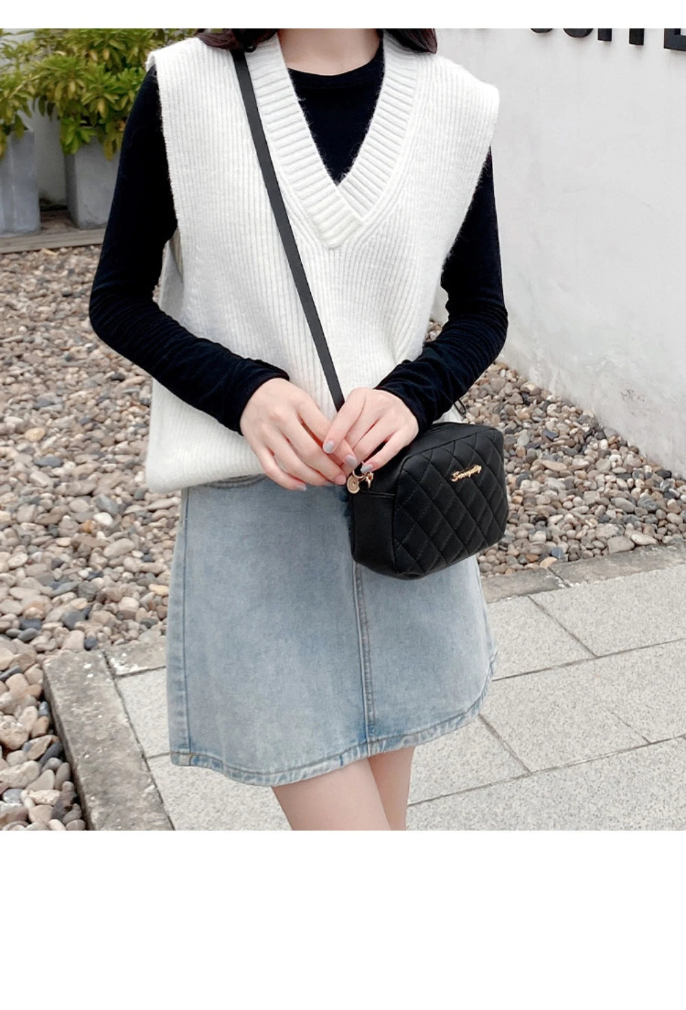 2024 Quaste Kleine Umhängetasche für Damen Trend Lingge Stickerei Kamera Damen Umhängetasche Mode Kette Damen Crossbody Taschen