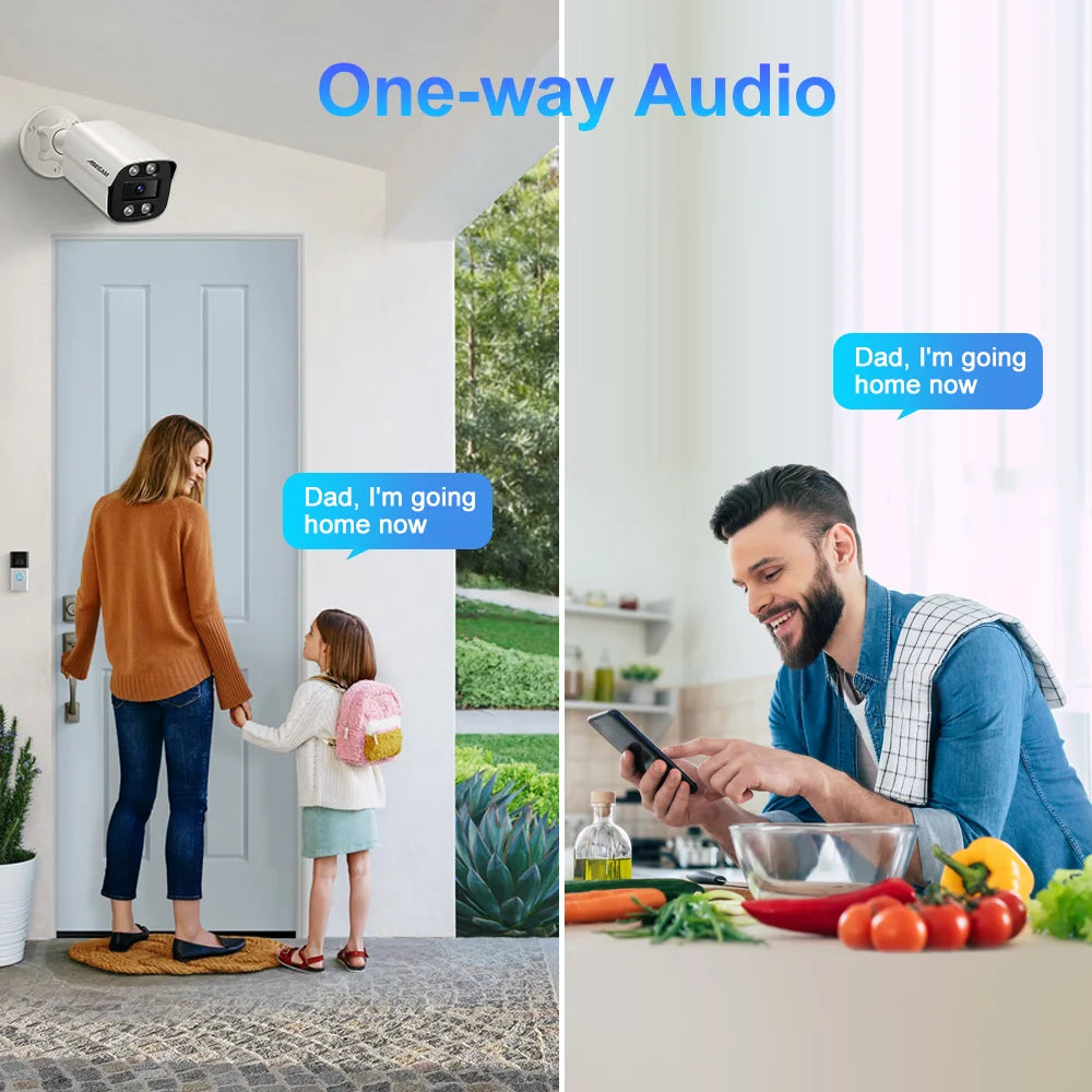 New 4K 8MP IP Camera Audio Outdoor POE H.265 Onvif Metal Bullet Home Color Night Vision Surveillance Camera - Shoppiline