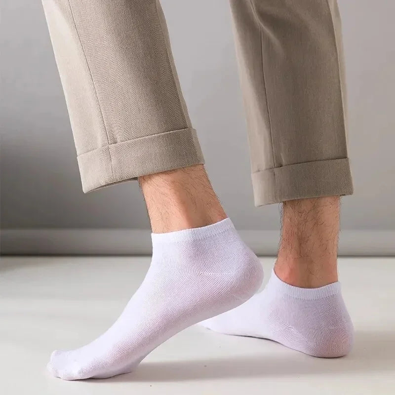 Solid Color Ankle Boat Socks Low Cut Short Style Comfortable Fashionable For Men Women Spring Summer Round Neck Casual