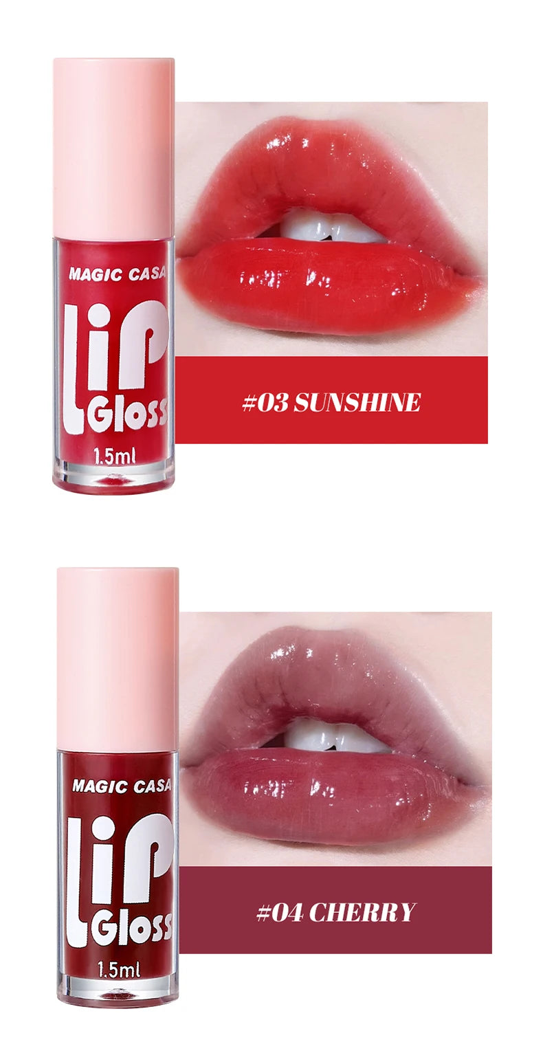 6pcs/set Small bottle Hydrating Jelly Lip Oil long-lasting Moisturizing  smooth shimmering Lip Hydrating Liquid