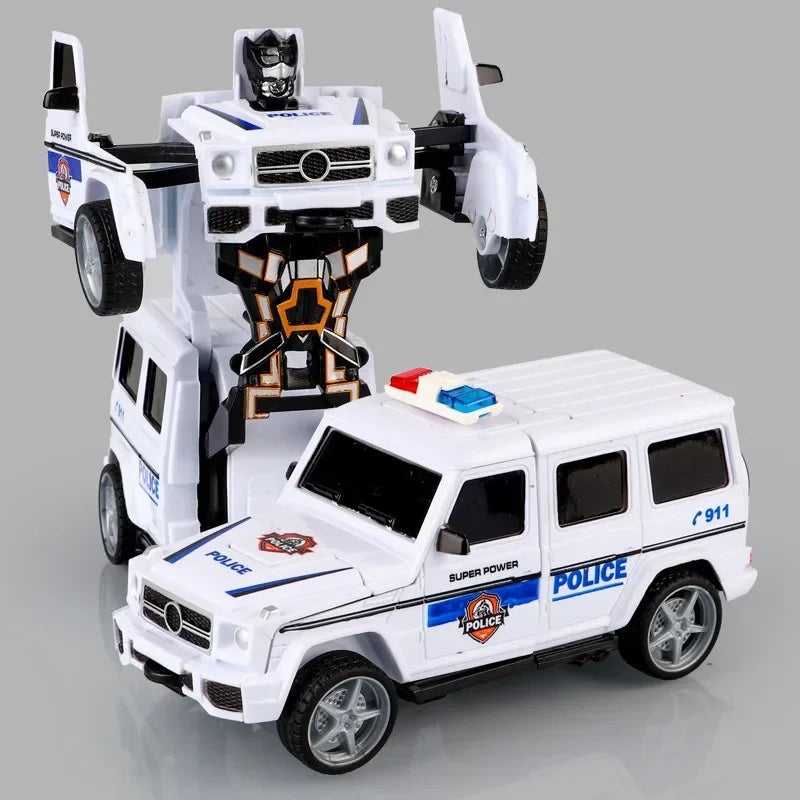 Verformbares Spielzeugauto, Trägheitsaufprall, Ein-Knopf-Verformung, Jungenpuzzle, Kollisionsverformung, Autobot-Roboter
