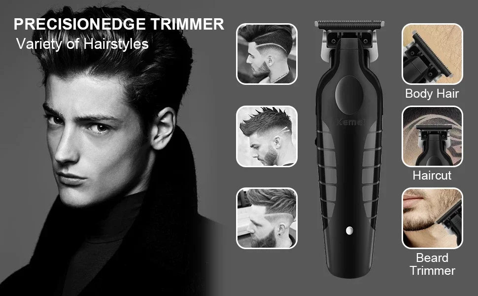Kemei Hair Clipper Km-809A Km-2299 Km-2024 UBS Rechargeable Cordless Beard Trimmer Powerful Electric Hair Clippers for Men