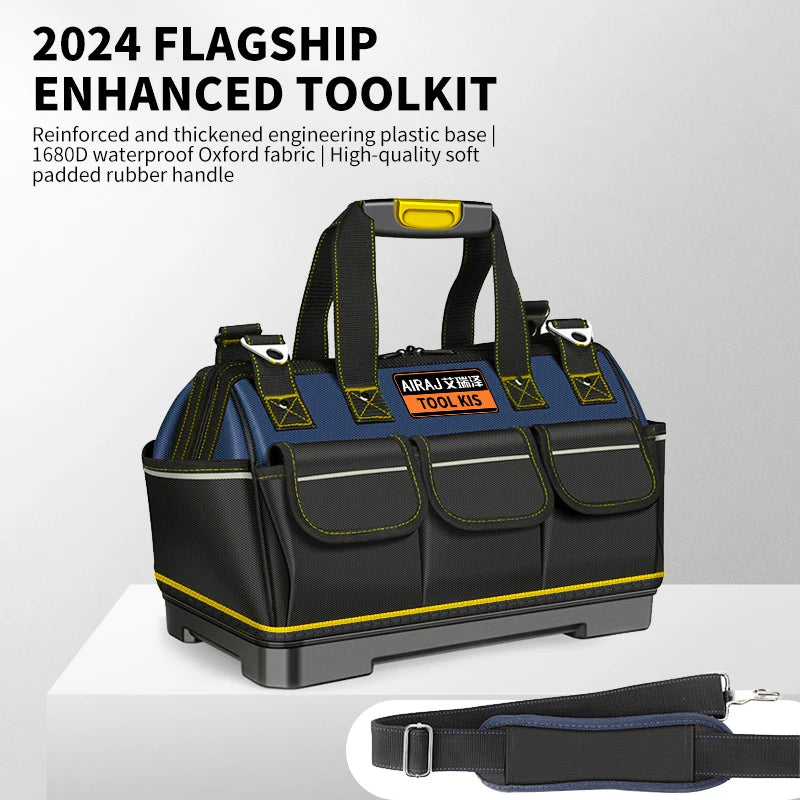 AIRAJ Multifunctional Tool Bags 1680D Oxford Cloth Electrician Bags Waterproof and Wear-Resistant High Capacity Storage Bags - Shoppiline