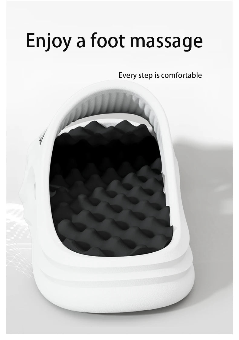Men Fashion Massage Slippers Indoor/Outdoor Sandals Beach Flip Flop Thick Sole Male Slides Summer Non-Slip Men Shower Slippers - Shoppiline