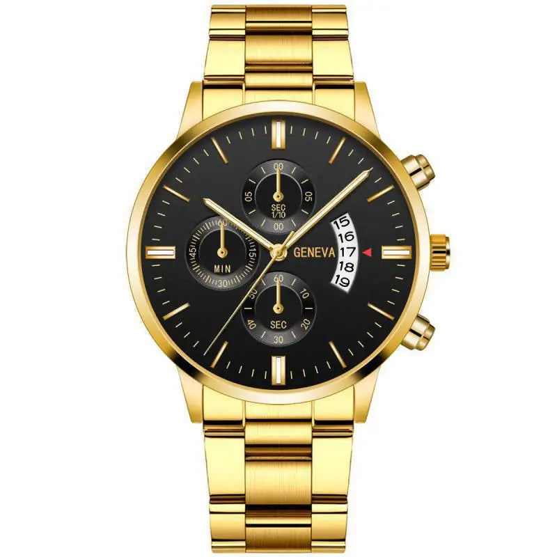 Luxus Edelstahl Herren Kalender Quarz Uhr Mode Business Uhren für Herren Uhr Reloj Hombre