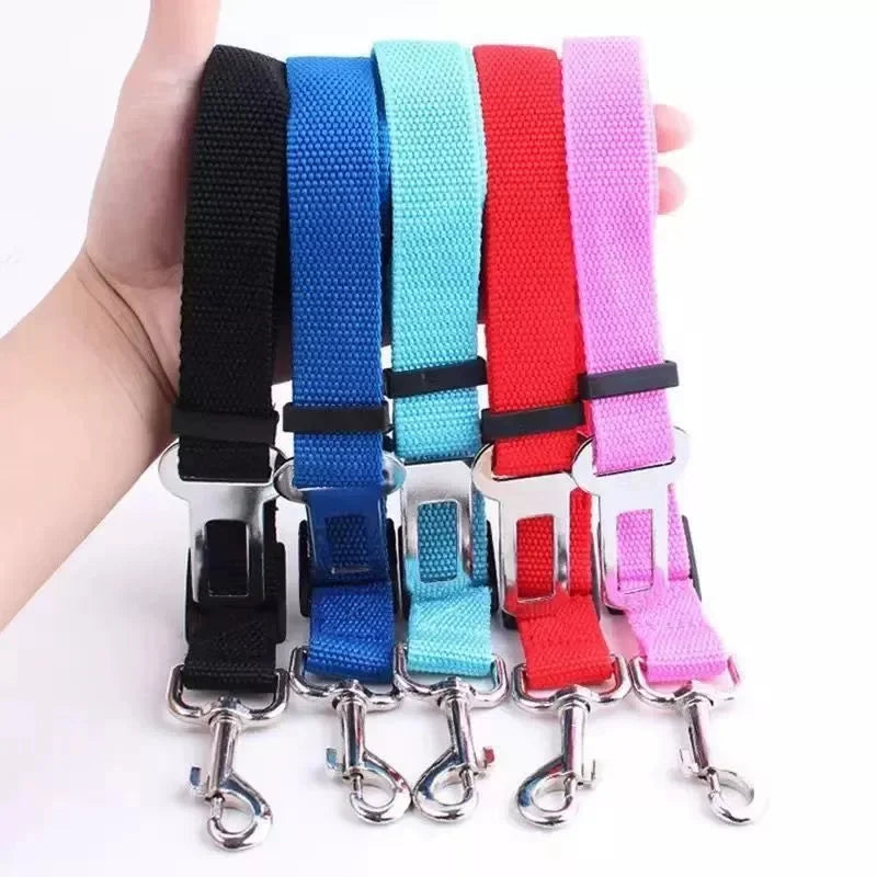 Adjustable Pet Dog Car Seat Belt Leash Heavy Duty Durable Nylon Pet Safety Harness Universal for Vehicle  Heavy Duty Sturdy