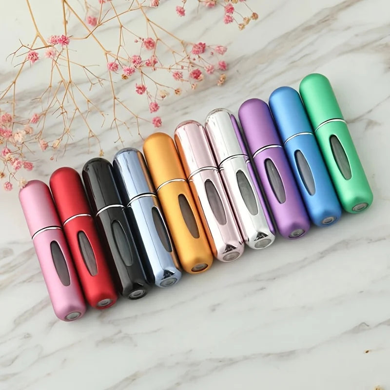 1/4Pcs 5ml Perfume Atomizer Portable Liquid Container for Cosmetics Traveling Mini Aluminum Spray Empty Refillable Bottle