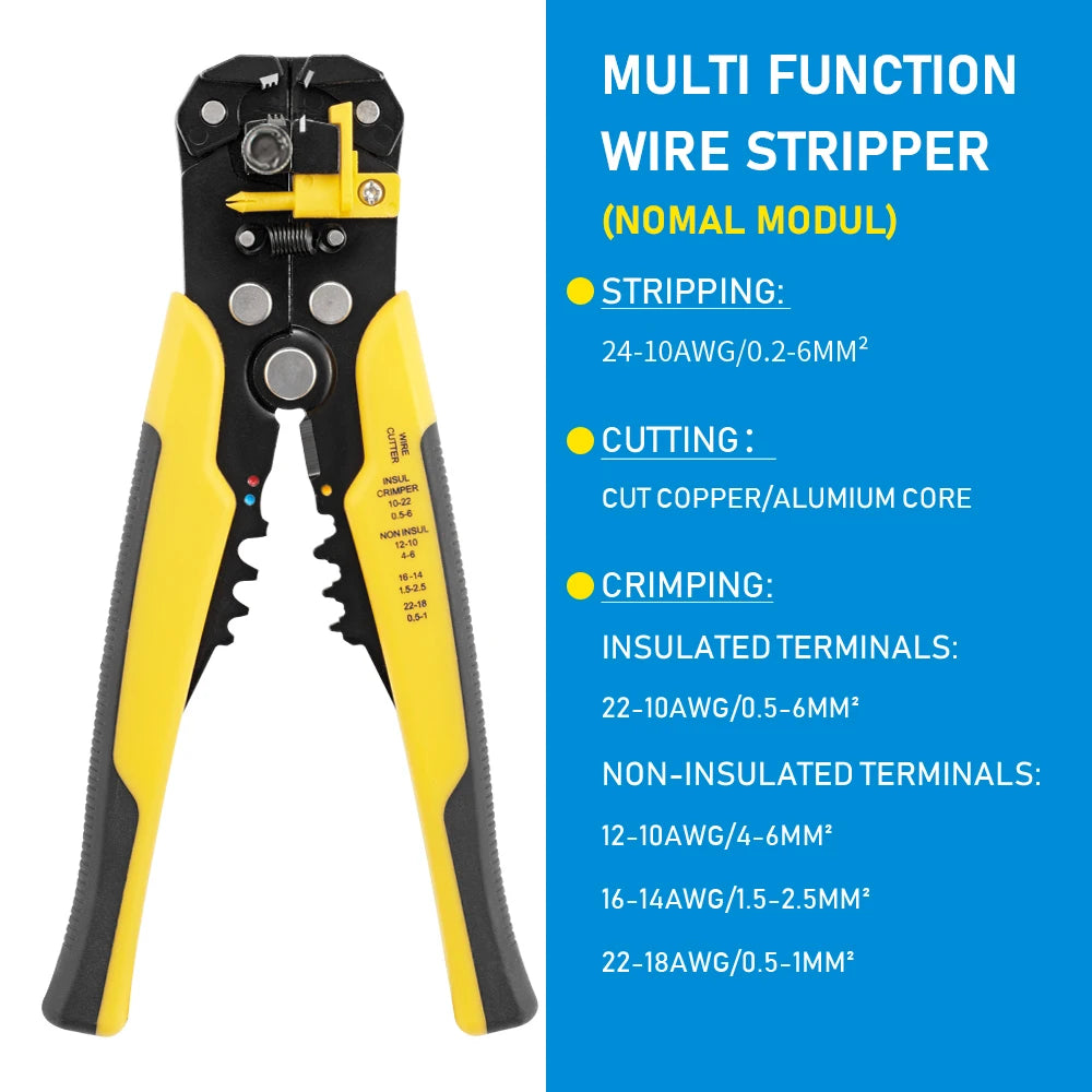 Automatic Cable Wire Stripper Cutter Crimper Electrician Professional Wire Hand Tool Crimping Stripping Cutting Plier