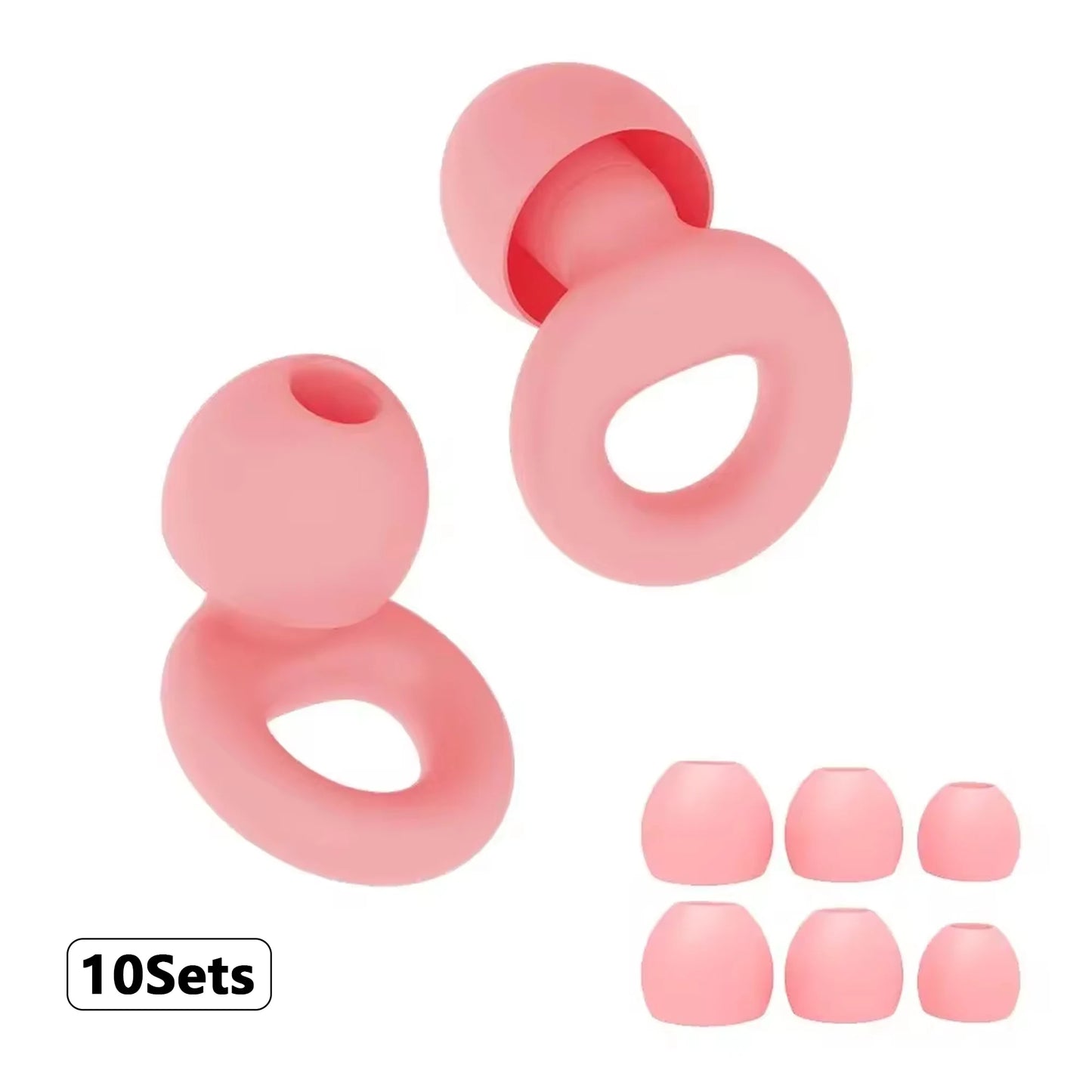 Plugs for Sleep,Swim, Work– Super Soft Silicone Ear Reusable Hearing Protection for Noise Reduction 8 Ear Tips in XS/S/M/L