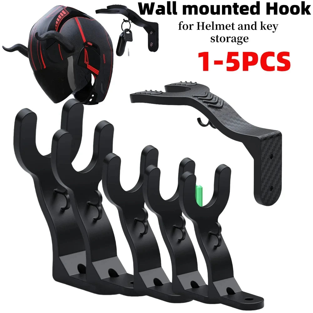 Motorcycle Helmet Hook Racks Kitchen Cabinet Shelf Wall Mount Hook Multipurpose Display Hanger Stand Wall-Mounted Storage Holder