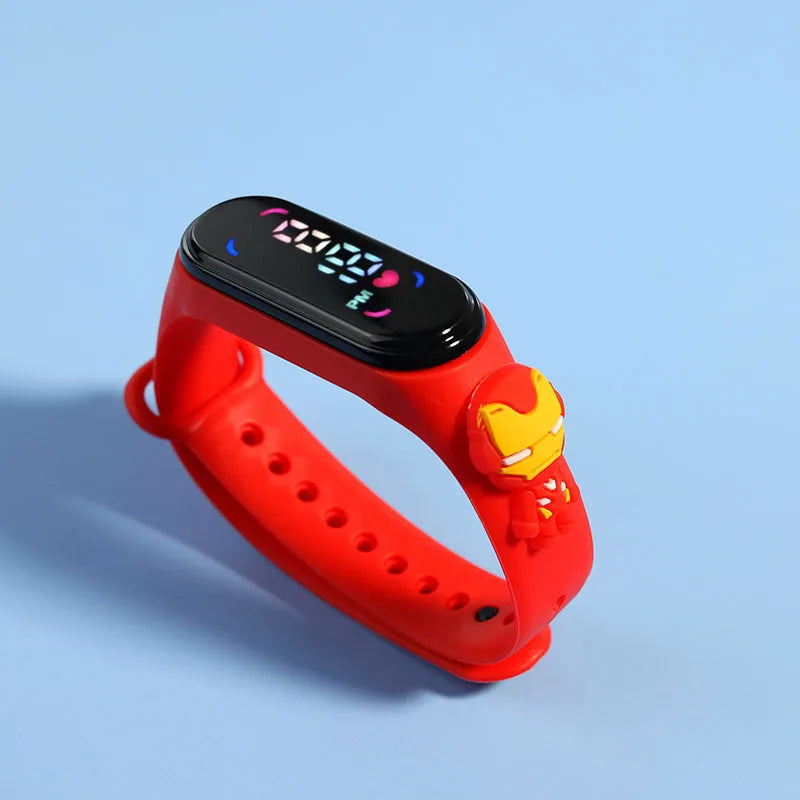 Mode Mickey Kinderuhren für Mädchen Elektronisches Armband Sport Touch LED Spiderman Puppe Kinderuhr Frauen Wasserdichte Uhr