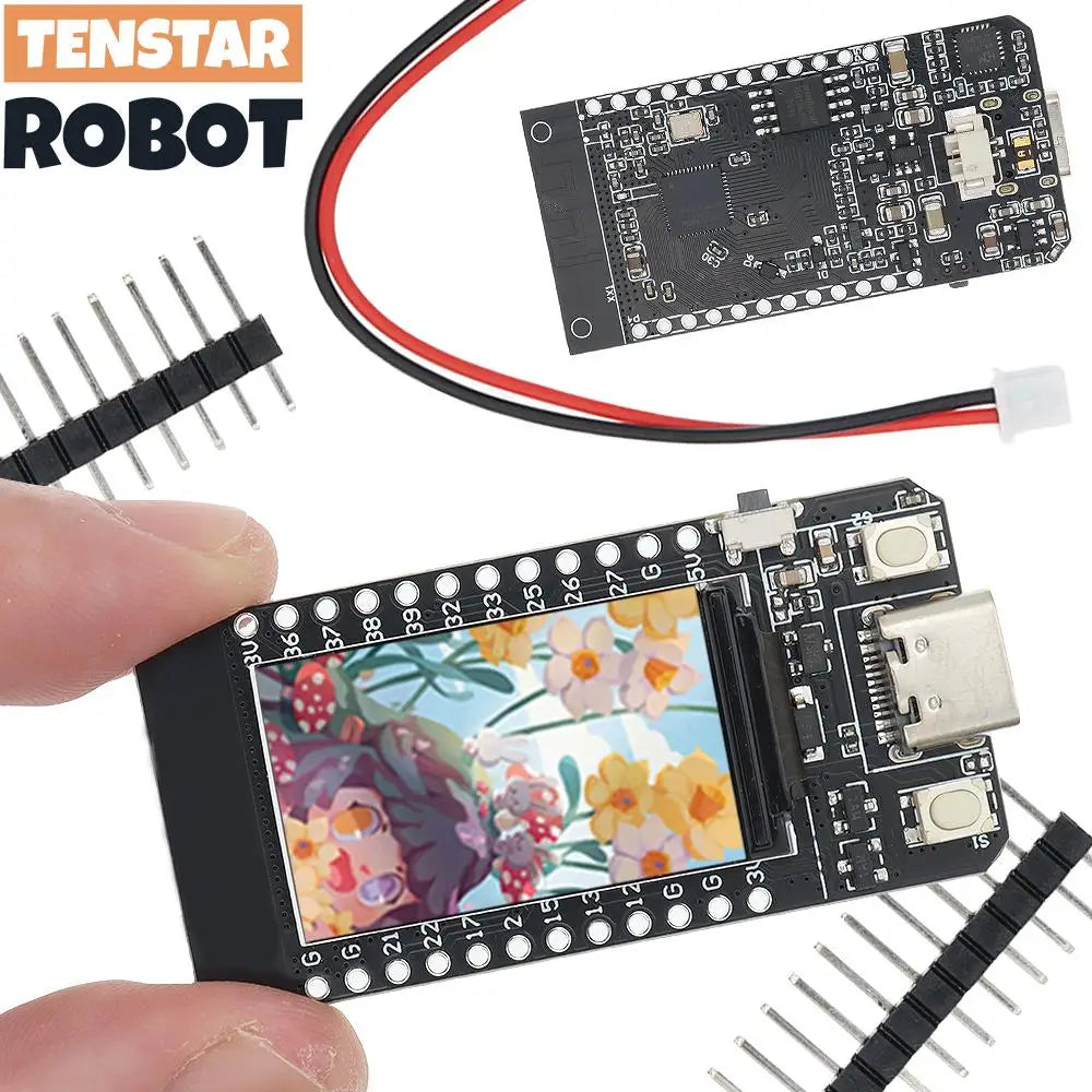 TENSTAR T-Display ESP32-D0WD Puce CH9102 Module compatible WiFi et Bluetooth de 16 Mo Carte de développement Écran LCD 1,14 pouce