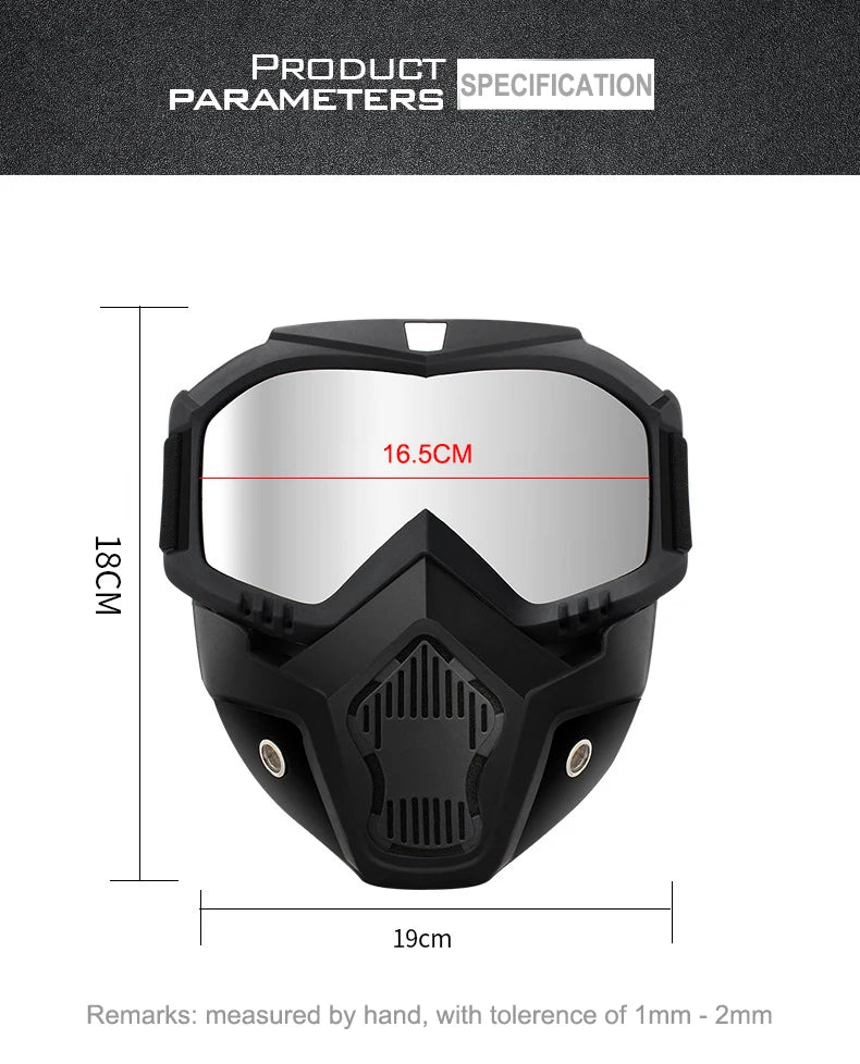 2025 NEW Outdoor Sports Windproof Mask Goggle HD Motorcycle Glasses Snowboard Eyewear Riding Motocross Summer UV Sunglasses